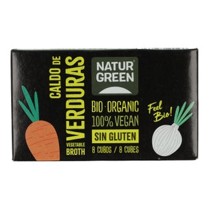 Cubitos de Caldo Vegetal sin gluten Naturgreen 8 x 10.5 g