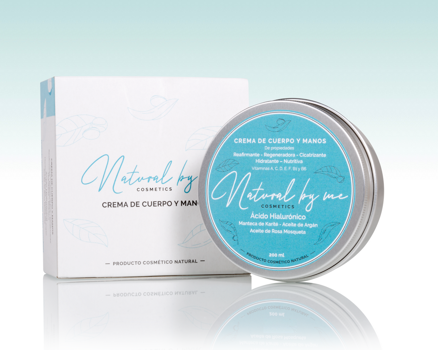 CREMA DE CUERPO Y MANOS NATURAL CON ÁCIDO HIALURONICO