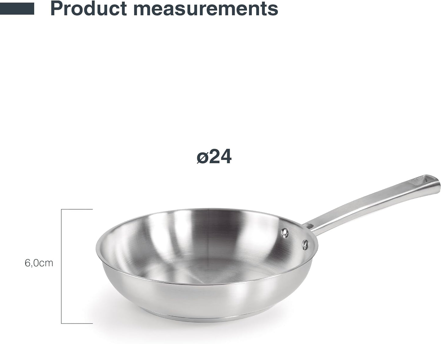 Sarten acero inoxidable 18/10 Lacor Foddie 20/22/24/26/28/30