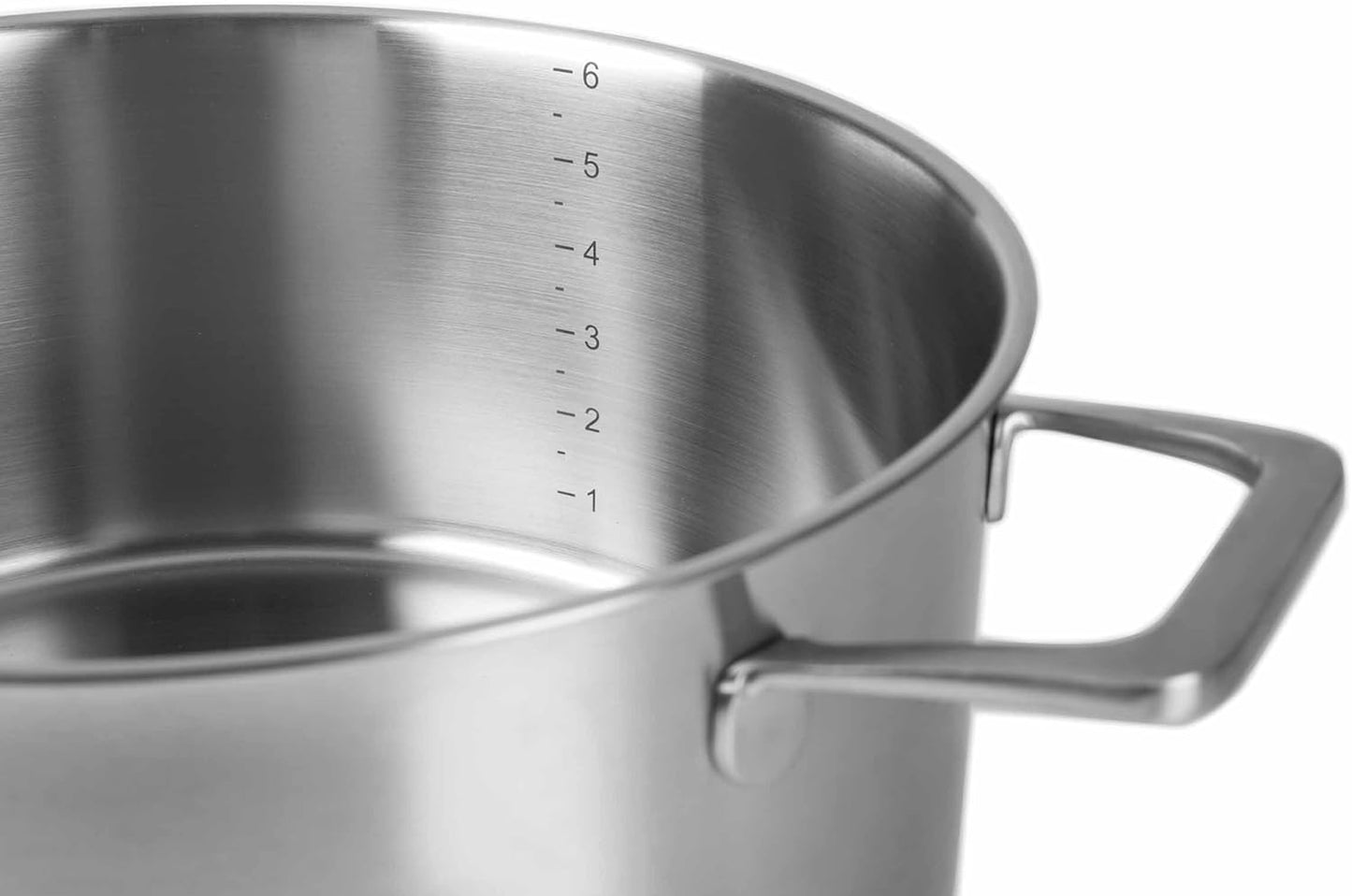 Olla foodie de acero inoxidable con tapa de acero Cm 16/18/20/22/24/26/28