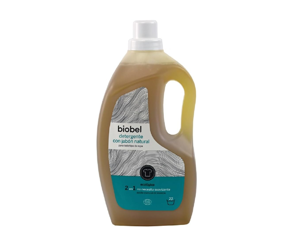 Detergente líquido lavadora ecológico Biobel aroma lavanda 1,5l