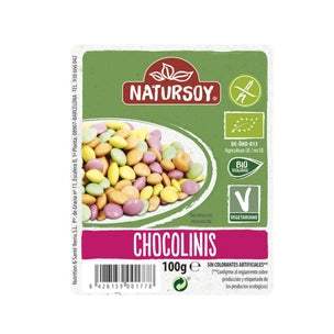 Chocolinis (Lacasitos) gragea de chocolate con leche ECO, 100g. Natursoy