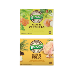 Caldo de Verduras + Pollo cubitos 6 x 10gr  Ecologico Biocop